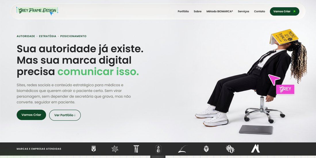 Site profissional para médico criado pela Grey Frame Design